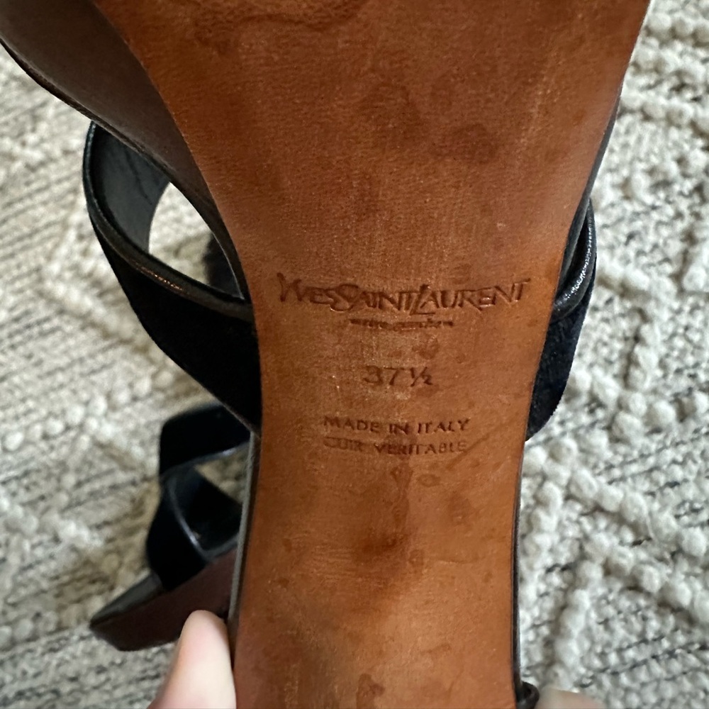 Vintage YSL Black Velvet Mombasa Claw Heels | 37.5 - Picture 9 of 15